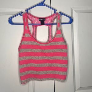 Striped Lace Crop Top